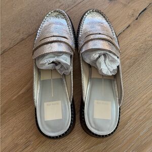 Dolce Vita Havan Distressed Silver Mules